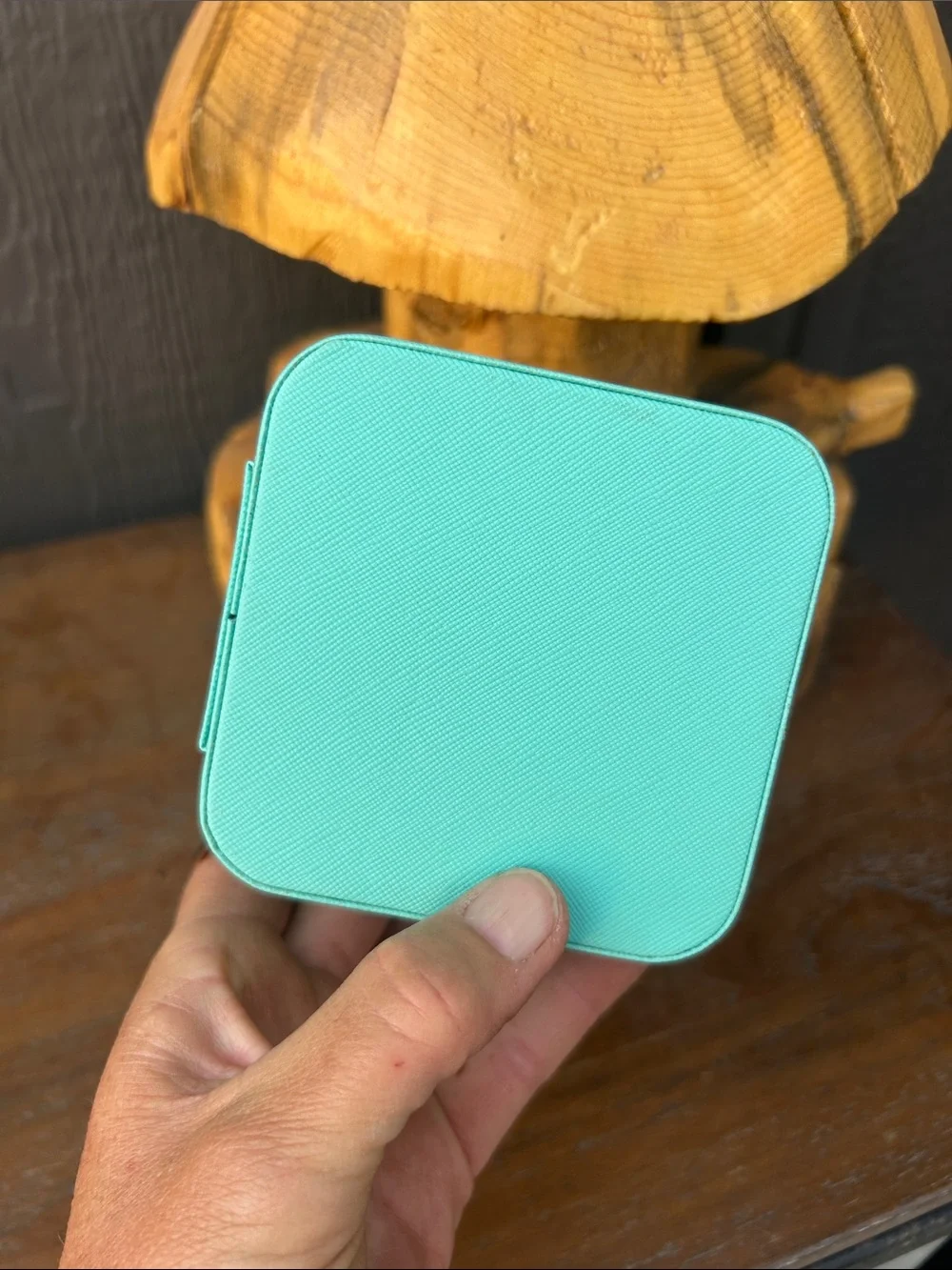 Turquoise Travel Jewelry Case - Compact Jewelry Organizer